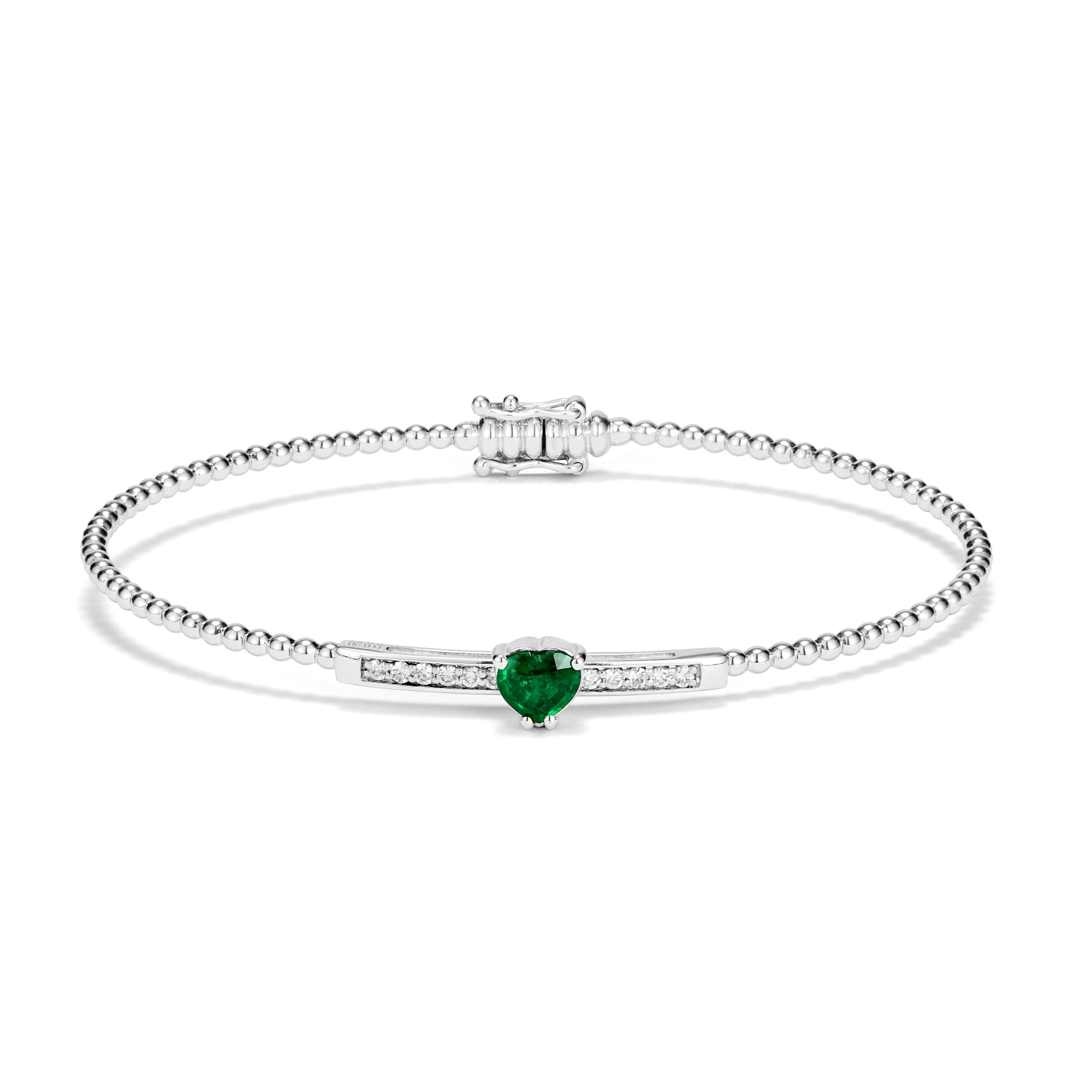 Bracciale Flex con smeraldo e diamanti